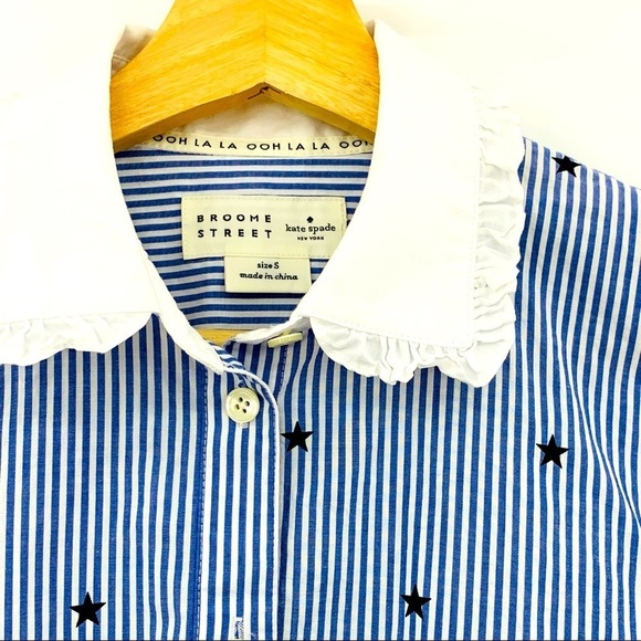 Kate Spade Twinkle Star Stripe Ruffle Button Front - Picture 8 of 10